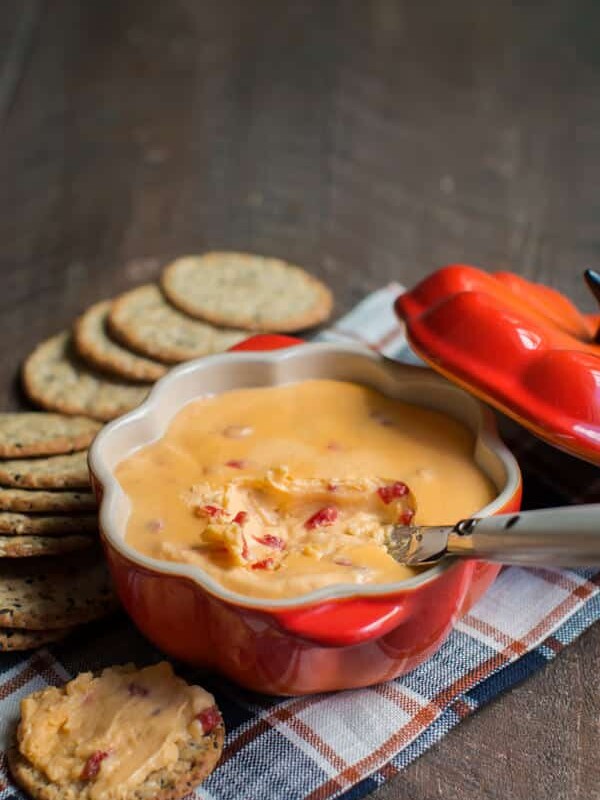 horseradish dip in pumpkin dish