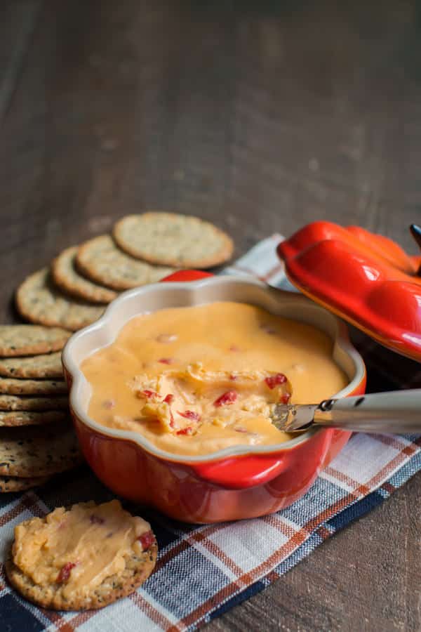 horseradish dip in pumpkin dish