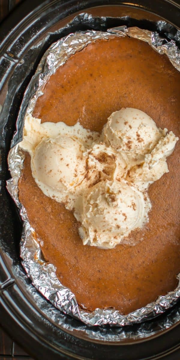 Slow Cooker Brown Sugar Pumpkin Pie