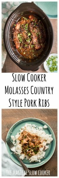slow cooker molasses country style pork ribs