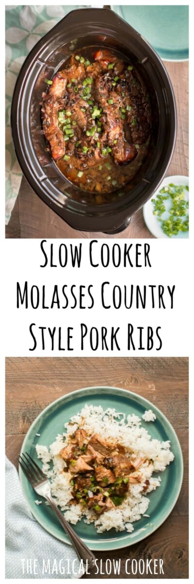Slow Cooker Molasses Country Style Pork Ribs