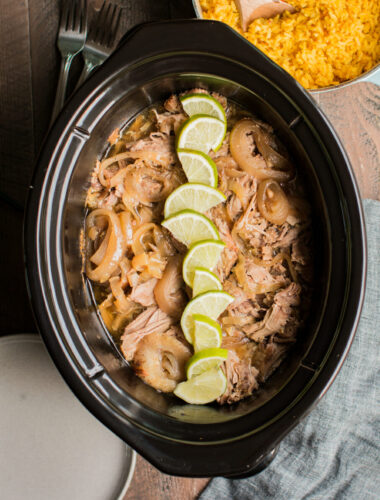 shredded cuban beef with yellow rice on the side.