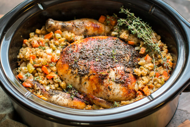 Slow Cooker Whole Chicken with Stuffing The Magical Slow Cooker