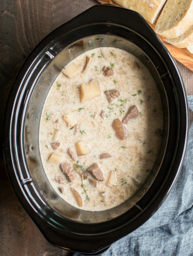 Slow Cooker Steak and Potato Soup