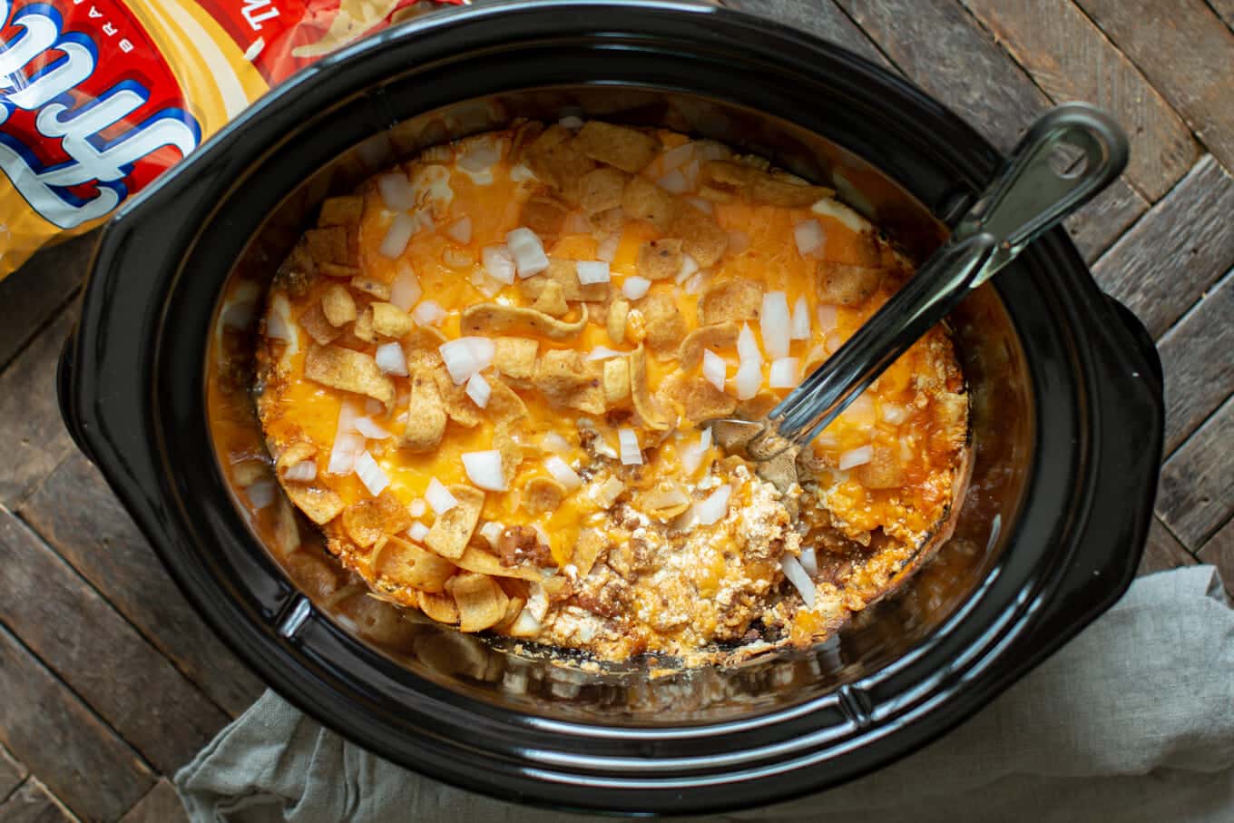 Slow Cooker Chili Cheese Casserole The Magical Slow Cooker