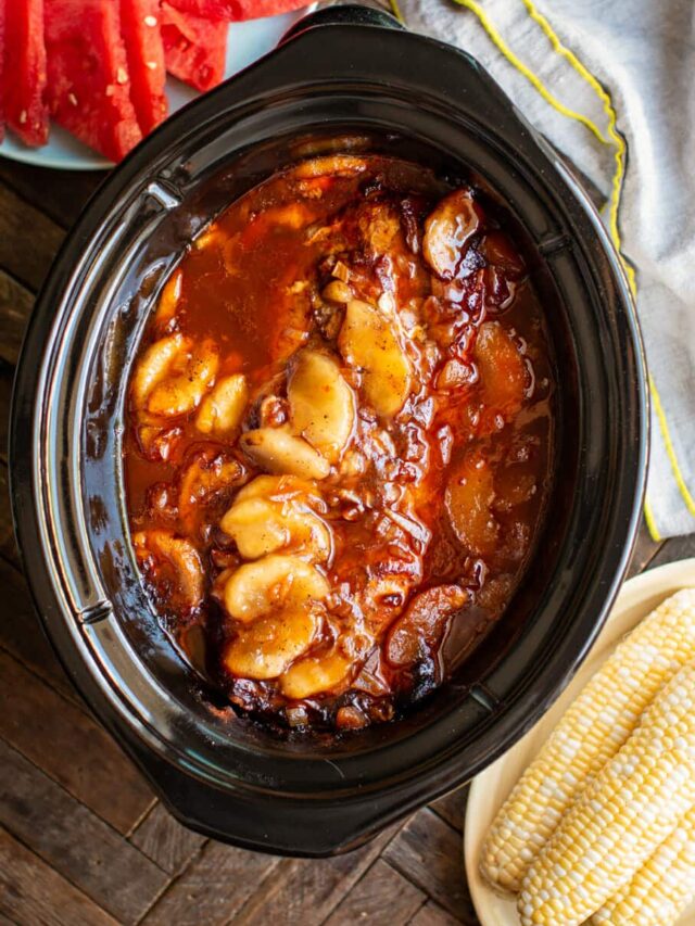 Slow Cooker Apple Barbecue Pork Loin