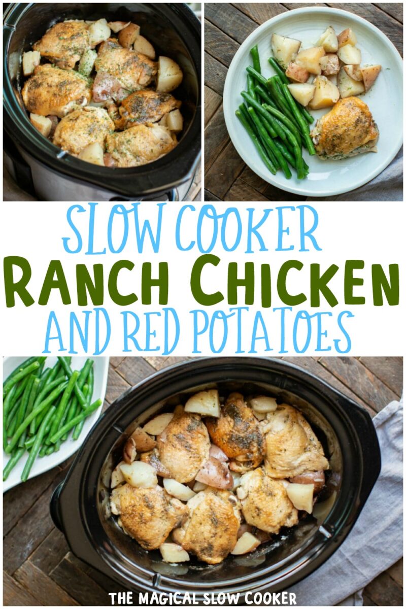 collage of ranch chicken and potato images for pinterest