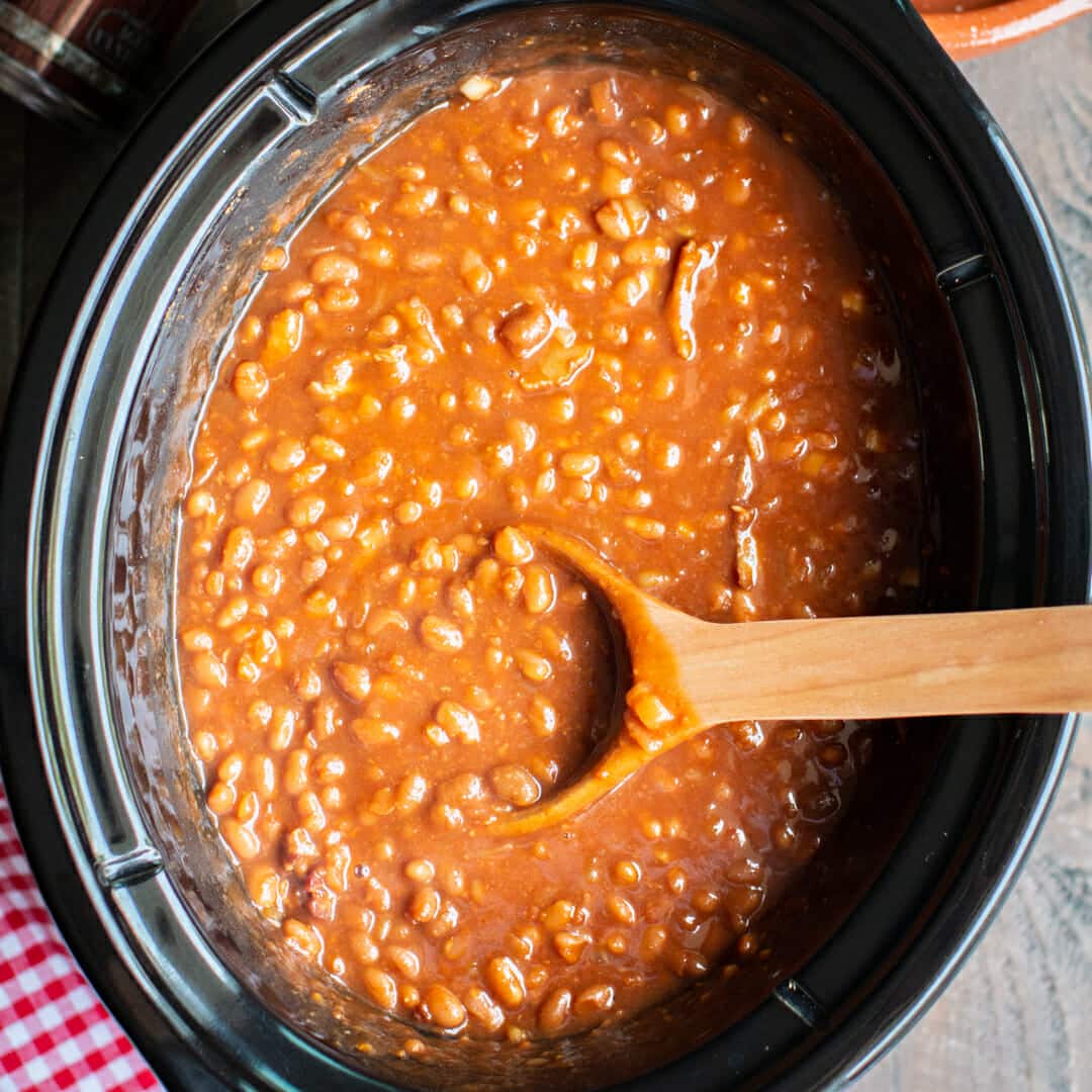 Slow Cooker Root Beer Baked Beans - The Magical Slow Cooker