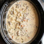 Slow Cooker Cheeseburger Soup