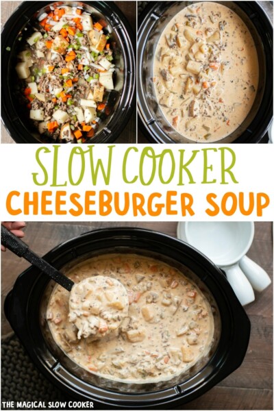 slow cooker cheeseburger soup