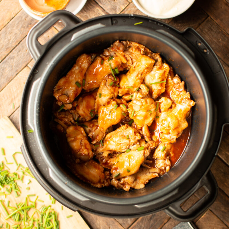 Pressure Cooker Barbecue Buffalo Hot Wings - The Magical Slow Cooker
