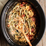 Slow Cooker Bacon Green Bean Casserole