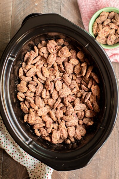 slow cooker candied pecans