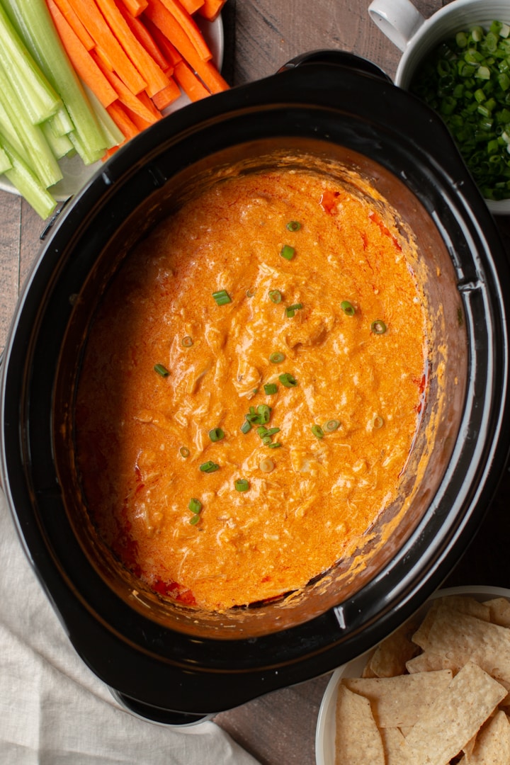 Slow Cooker Buffalo Ranch Chicken Dip - The Magical Slow Cooker