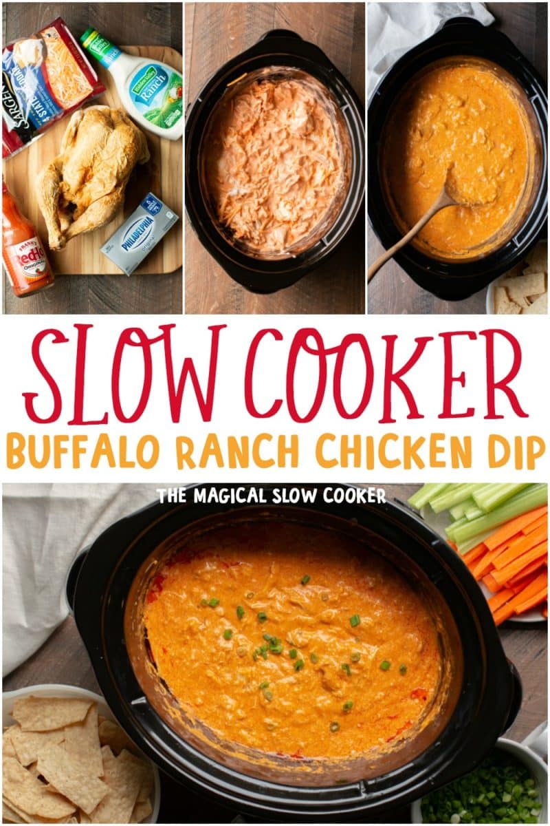 collage of buffalo chicken dip images for pinterest