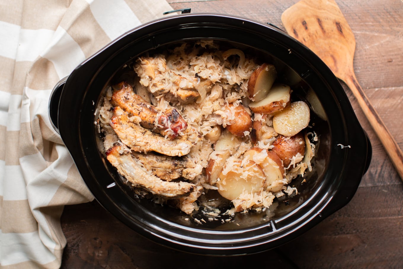 Slow Cooker Ribs, Potatoes and Sauerkraut The Magical Slow Cooker