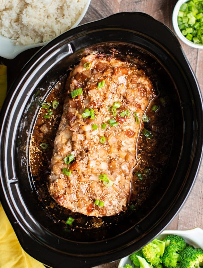 Slow Cooker Brown Sugar Sesame Pork Loin