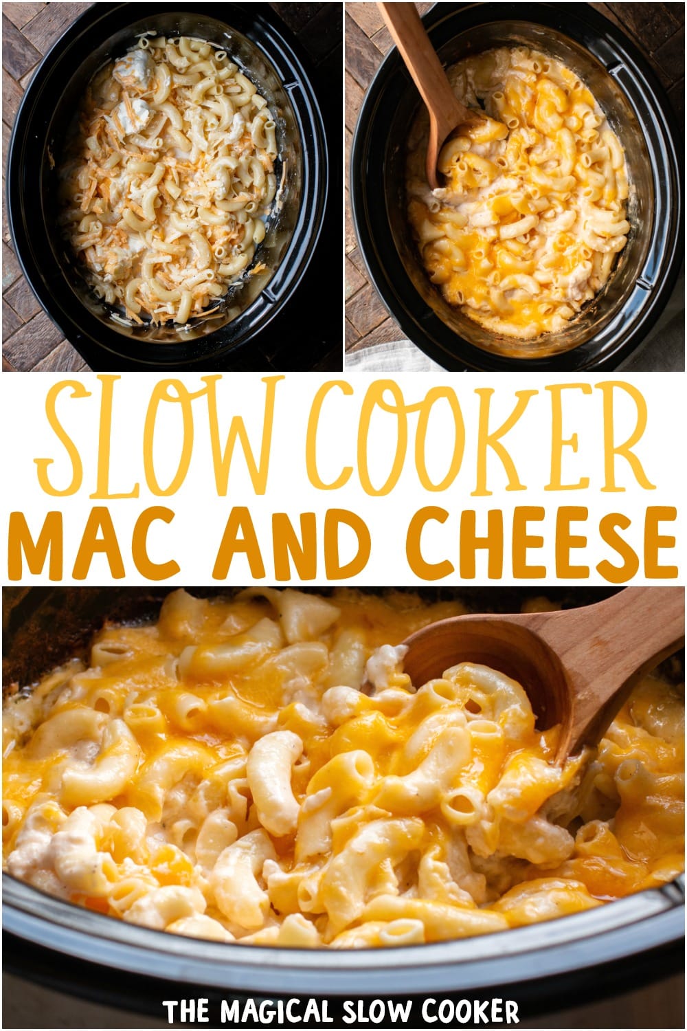 collage of mac and cheese photos for pinterest