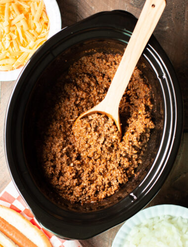 meaty chili in a slow cooker (no beans)