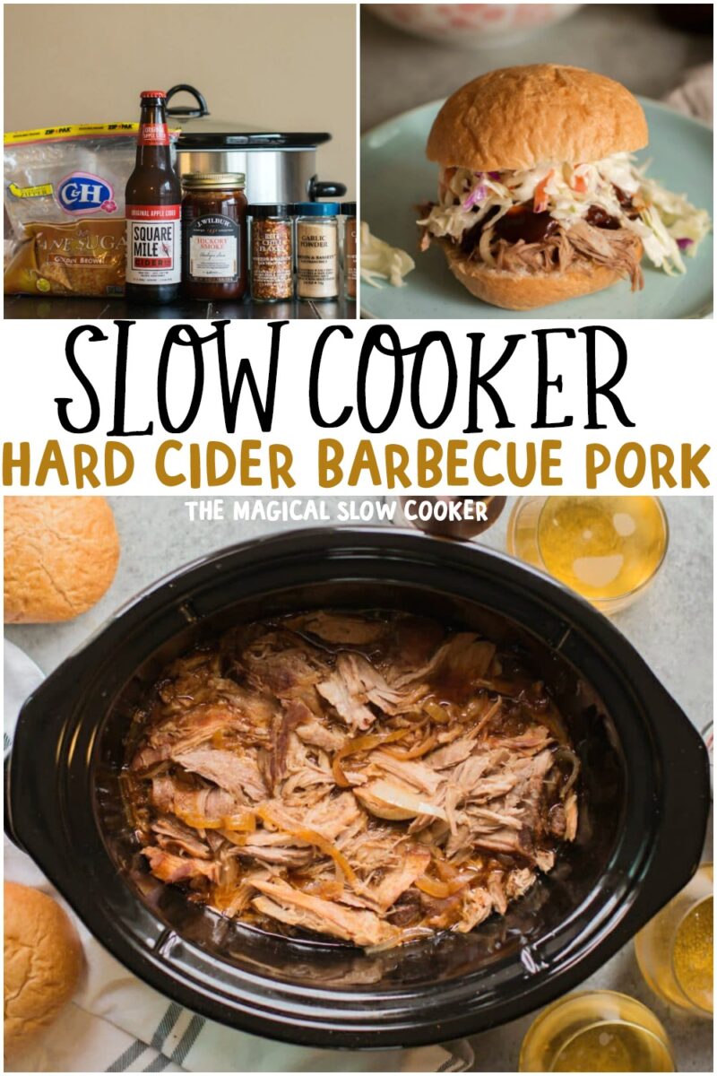 collage of pulled pork images with text overlay for pinterest