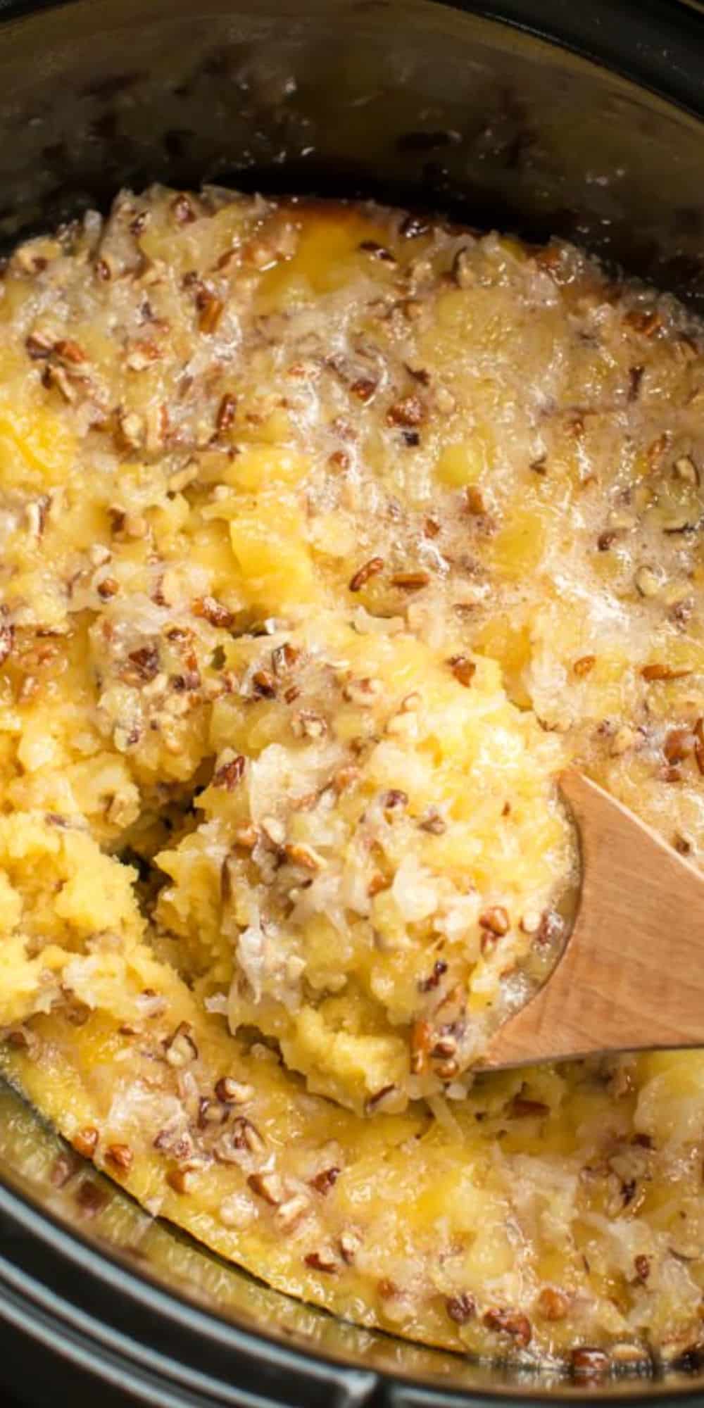 Slow Cooker Pineapple Coconut Spoon Cake The Magical Slow Cooker