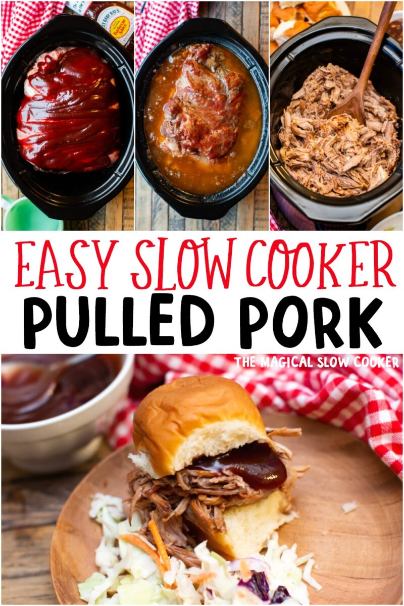 collage of pulled pork photos for pinterest