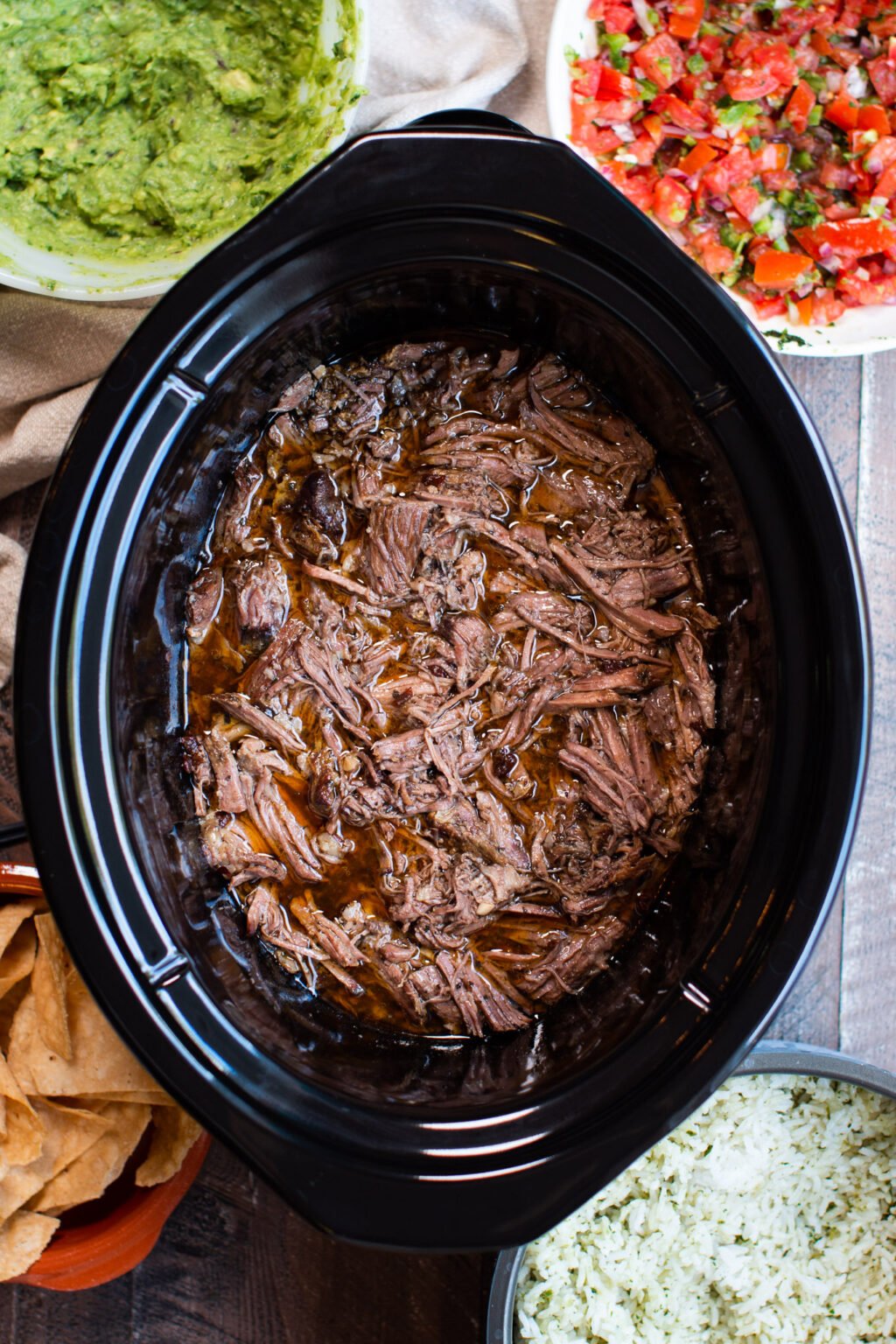 Chipotle barbacoa copycat recipe slow cooker crock pot the magical