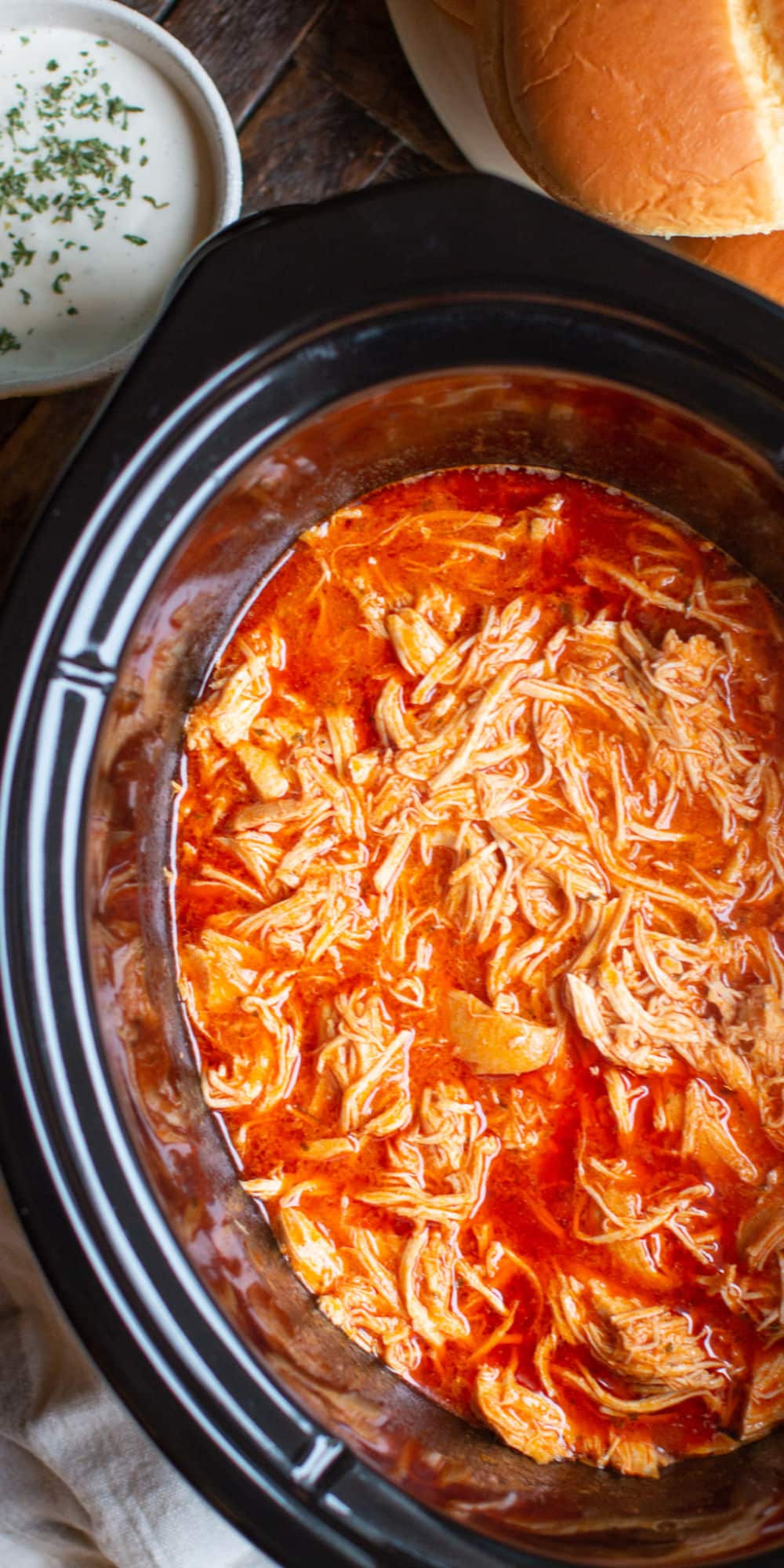 Best Slow Cooker Shredded Buffalo Chicken Recipe The Magical Slow Cooker