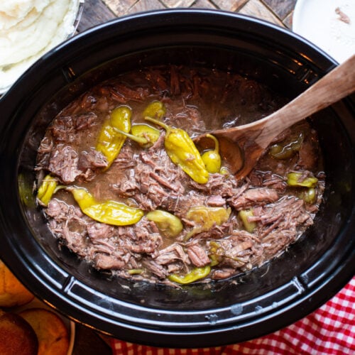 shredded mississippi pot roast ready to serve