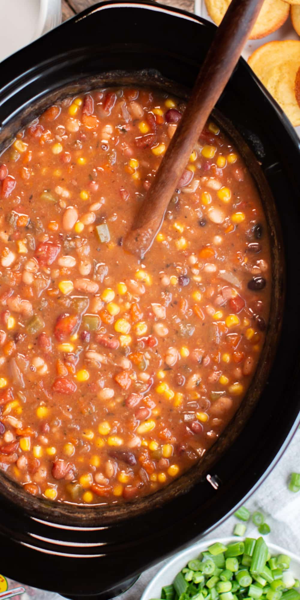 Slow Cooker Vegetarian Cajun 15 Bean Soup