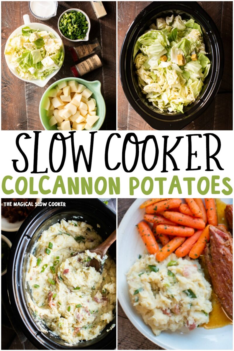 collage of colcannon photos for pinterest