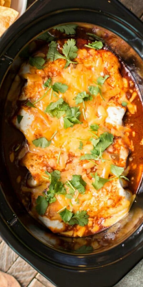 Slow Cooker Smothered Burritos