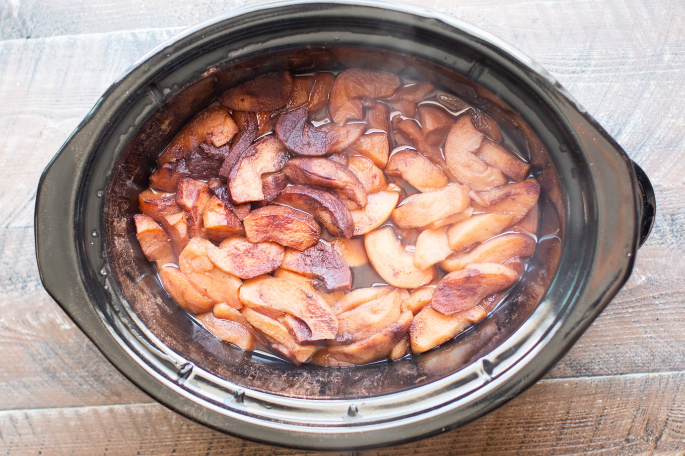 apples after cooking for apple butter