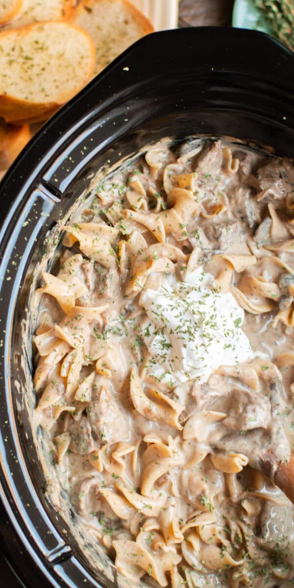 Slow Cooker Beef Stroganoff