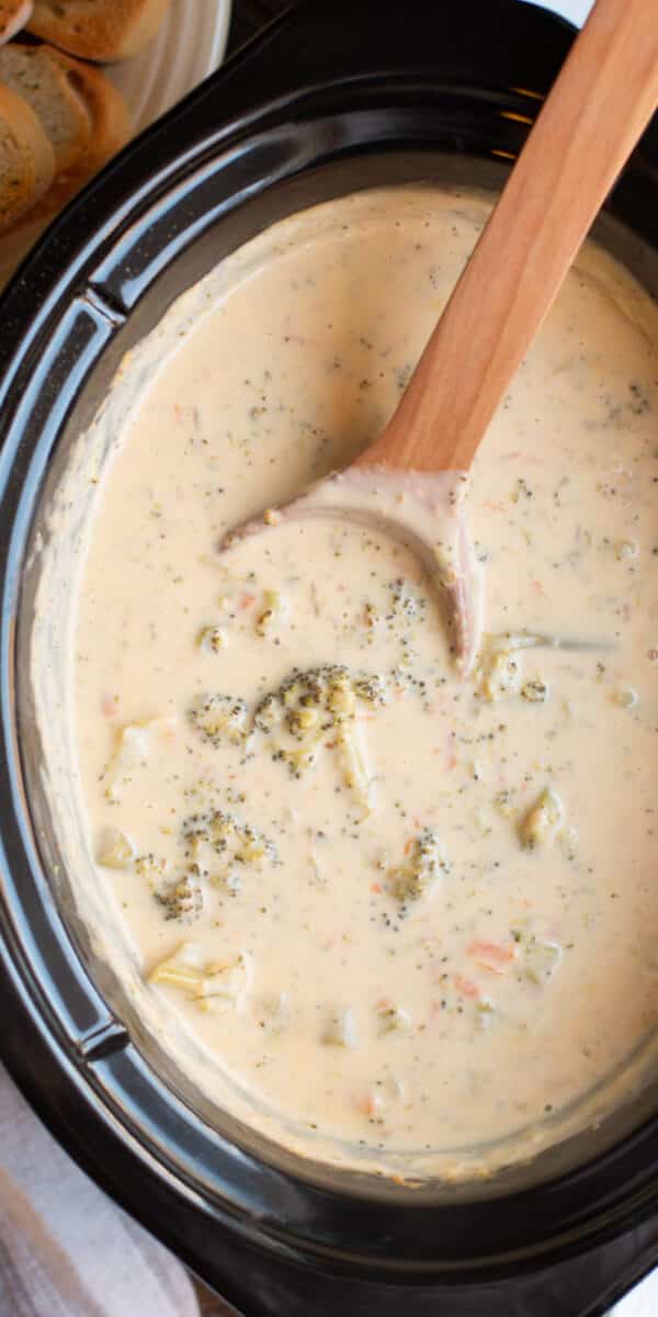 Slow Cooker Broccoli Cheese Soup