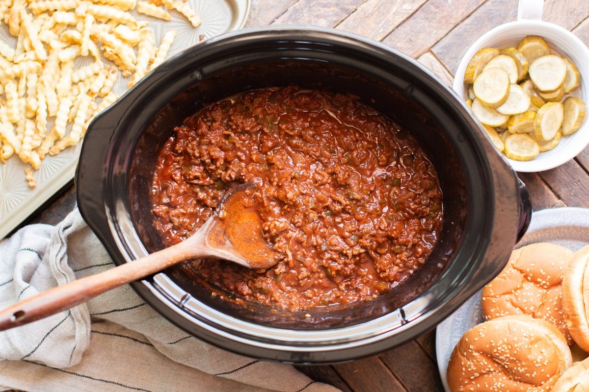 all done cooking sloppy joe meat