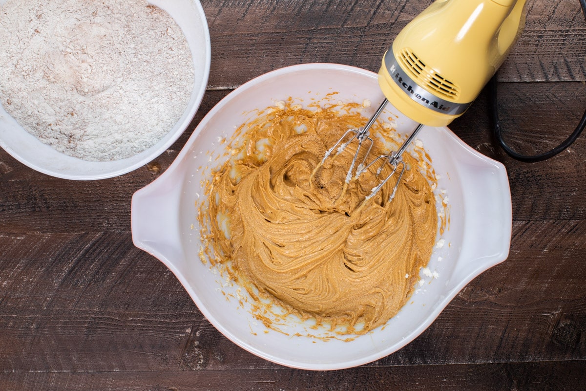 gingerbread batter in bowl