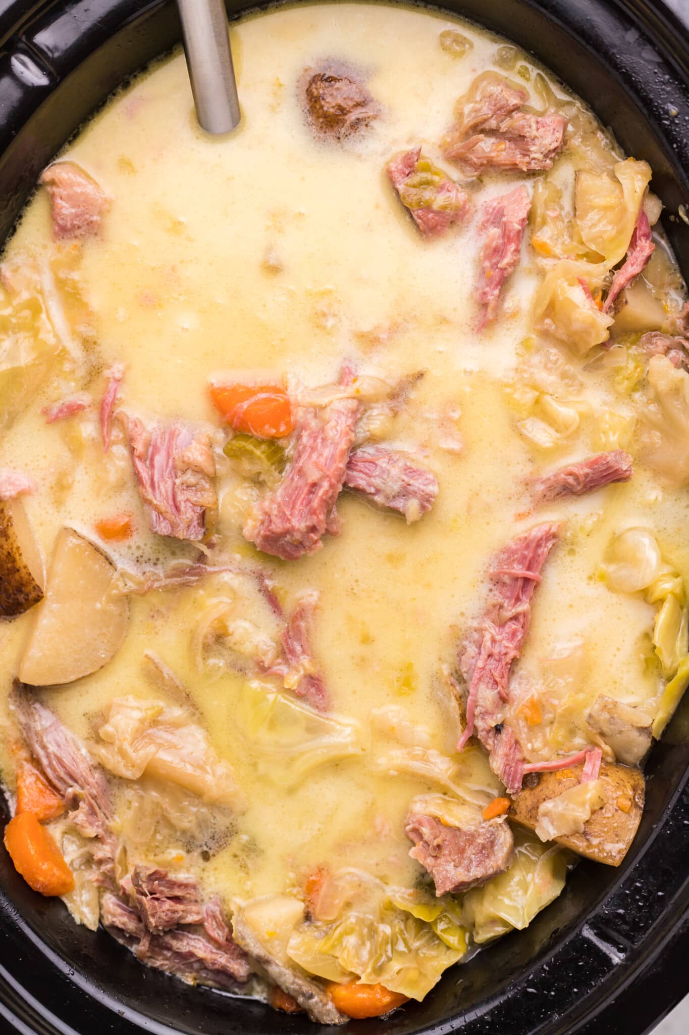 Slow Cooker Corned Beef And Cabbage Soup The Magical Slow Cooker