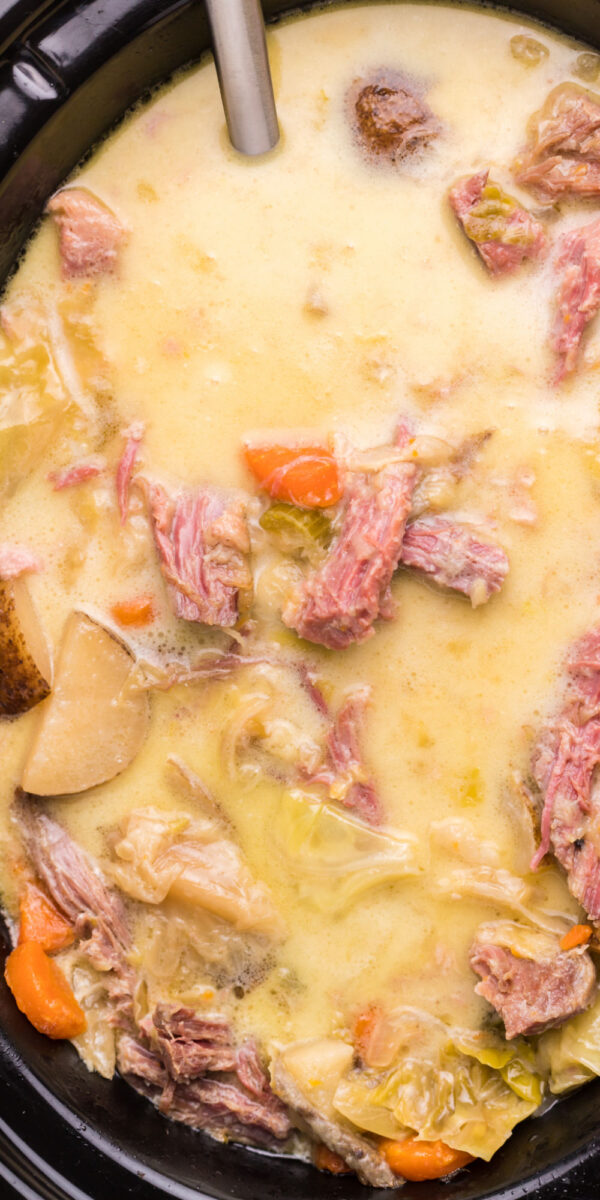 long image of corned beef soup for pinterest