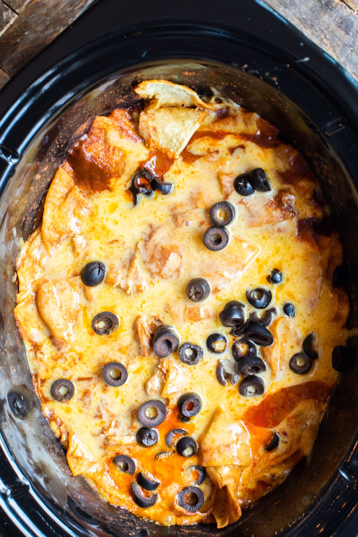 Crockpot Chicken Enchiladas