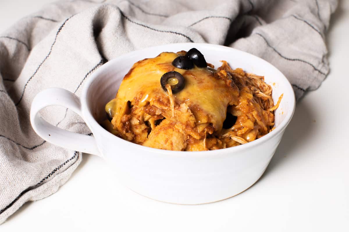 bowl of enchilada casserole