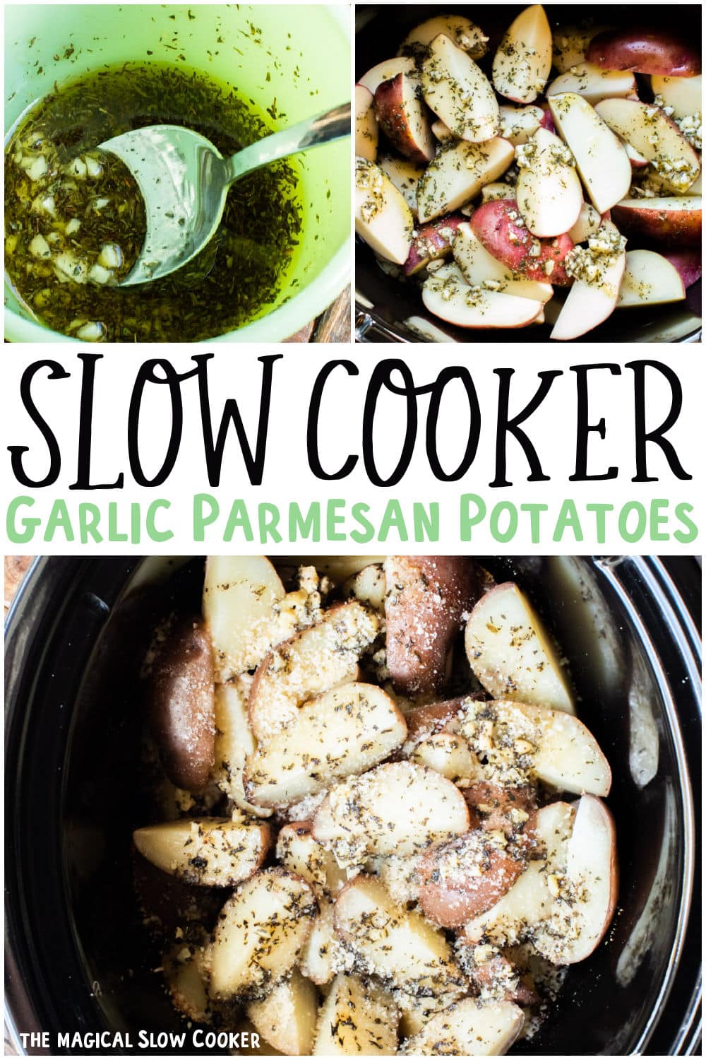 Slow Cooker Garlic Parmesan Potatoes The Magical Slow Cooker