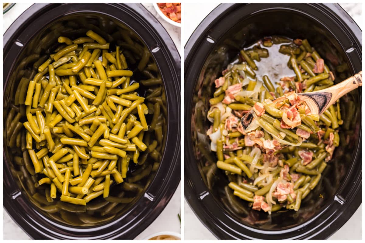 Slow Cooker Green Beans & Bacon Recipe {Easy Side} The Magical Slow