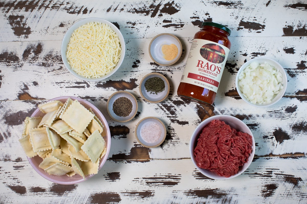 ingredients for ravioli lasagna for pinterest
