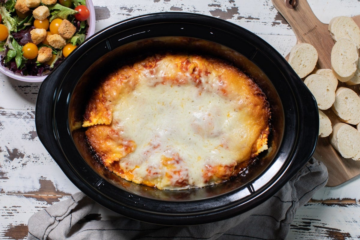 done cooking ravioli in slow cooker