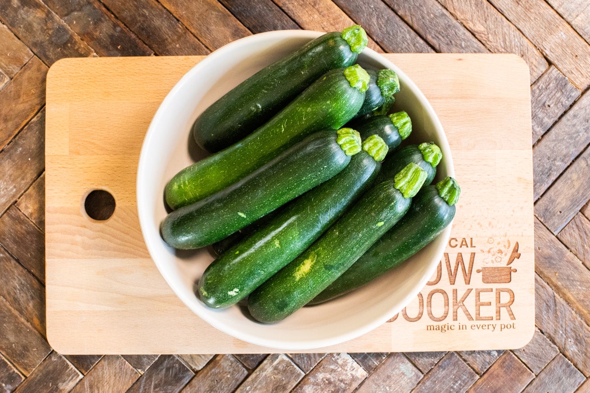 pile of zucchini in large bowl