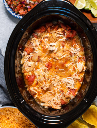 chicken tinga shredded in slow cooker