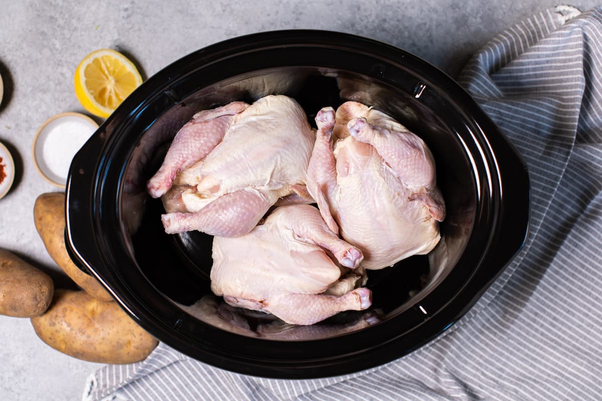 3 game hens in slow cooker, uncooked