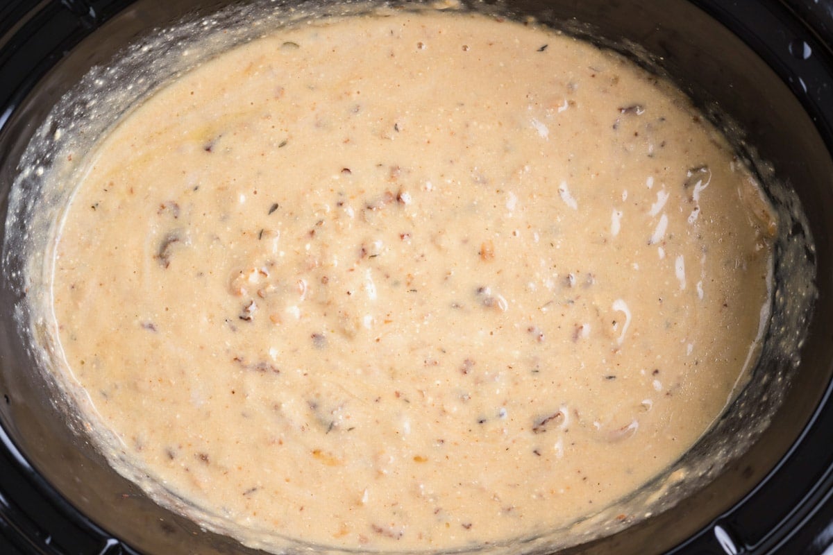 clam chowder in slow cooker, done cooking