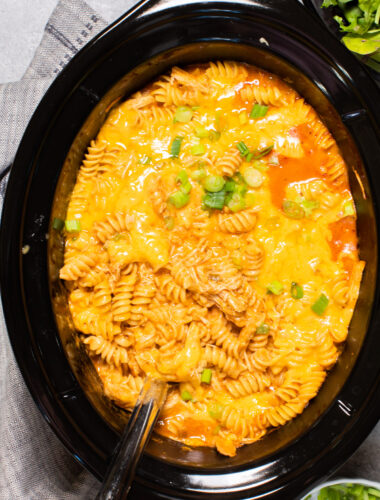 close up of chicken enchilada pasta